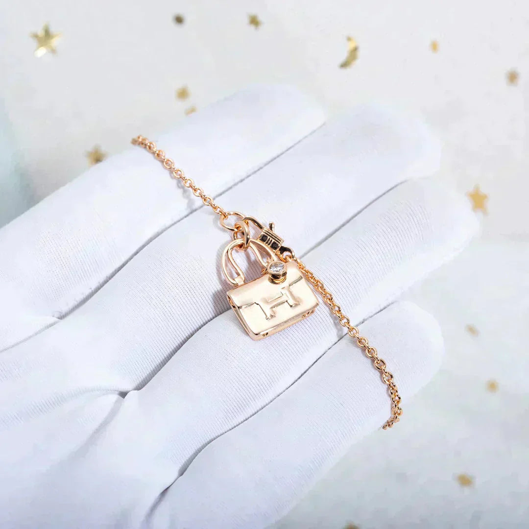 [Novalux]AMULETTE PEDANT ROSE GOLD NECKLACE