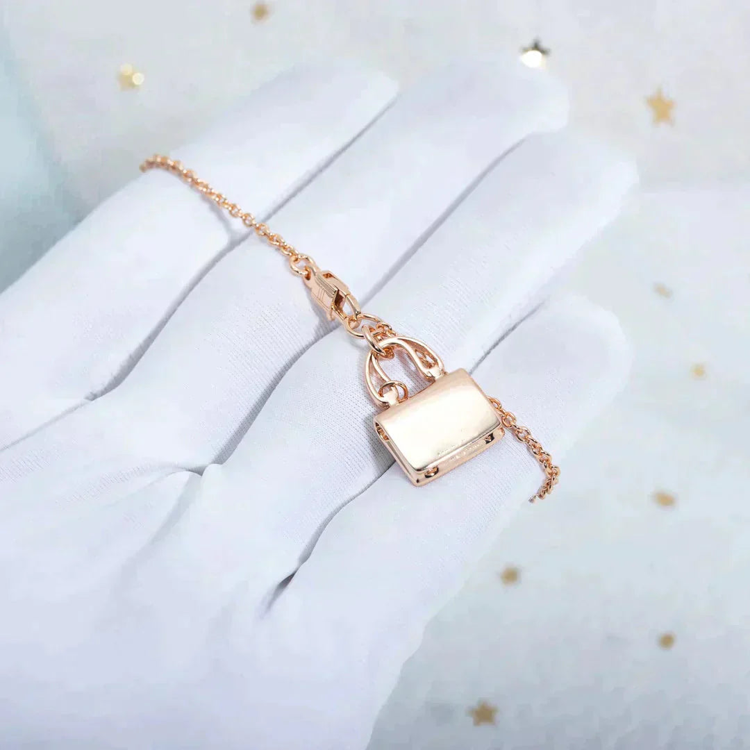 [Novalux]AMULETTE PEDANT ROSE GOLD NECKLACE
