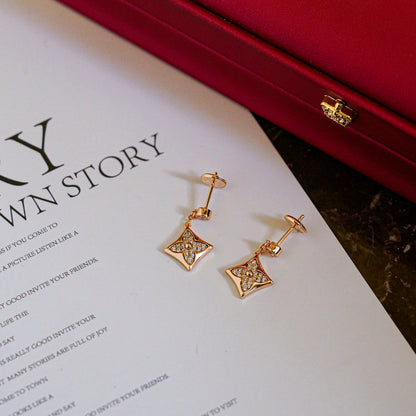 [Novalux]STAR DIAMONDS EARRINGS GOLD