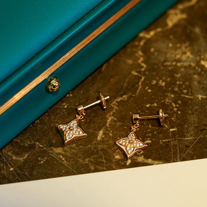 [Novalux]STAR DIAMONDS EARRINGS GOLD