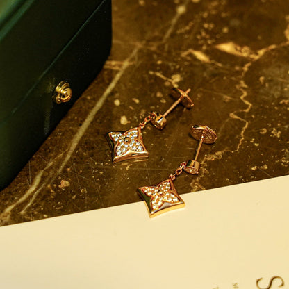 [Novalux]STAR DIAMONDS EARRINGS GOLD