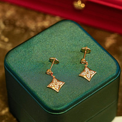 [Novalux]STAR DIAMONDS EARRINGS GOLD