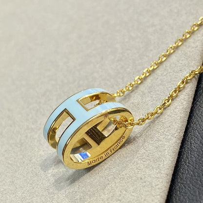 [Novalux]POP H LIGHT BLUE NECKLACE