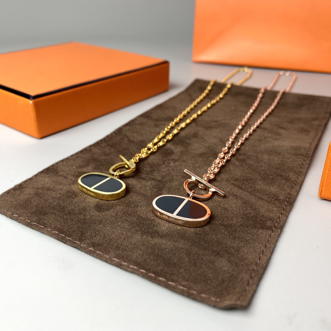 [Novalux]CHAINE VERSO BLACK CERAMIC NECKLACE