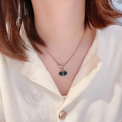 [Novalux]CHAINE VERSO BLACK CERAMIC NECKLACE