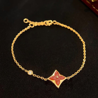 [Novalux]COLOR STAR CARNELIAN ROSE GOLD DIAMOND BRACELET
