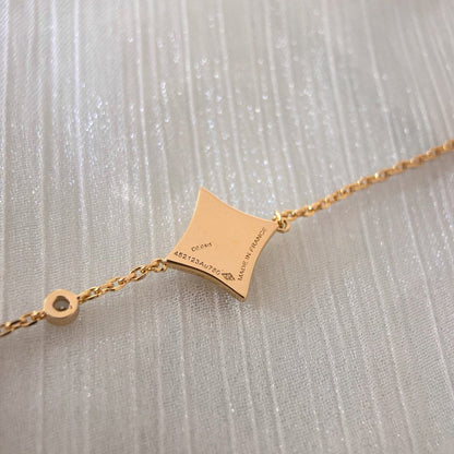 [Novalux]COLOR STAR CARNELIAN ROSE GOLD DIAMOND BRACELET