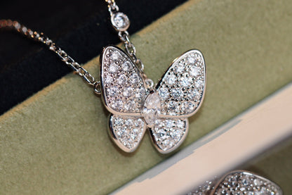 [Novalux]BUTTERFLY DIAMOND CHARM NECKLACE