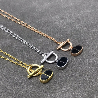 [Novalux]CHAINE VERSO BLACK CERAMIC  NECKLACE