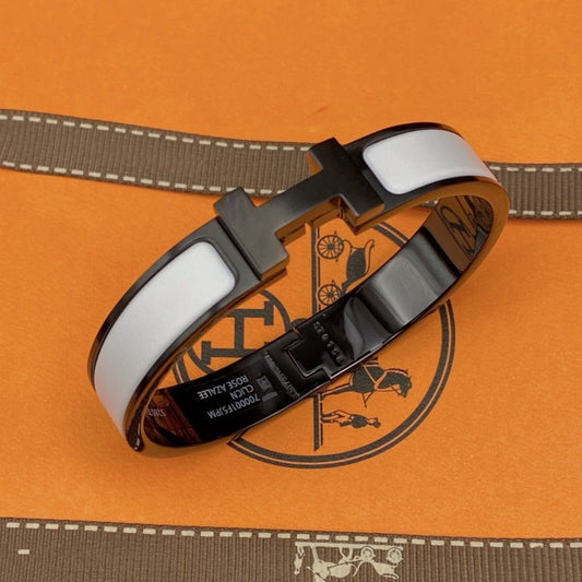 [Novalux]H BRACELET 12MM BLACK WHITE CERAMIC