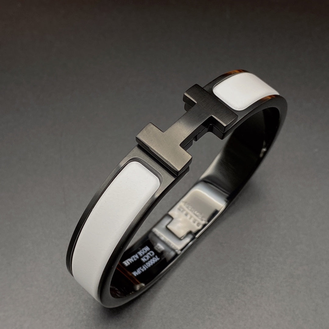 [Novalux]H BRACELET 12MM BLACK WHITE CERAMIC