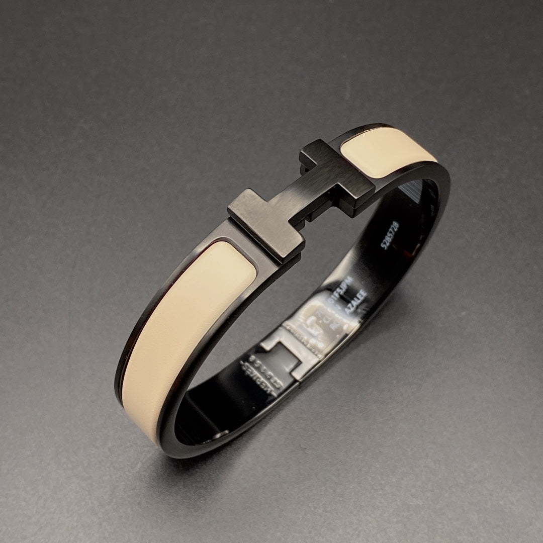 [Novalux]H BRACELET 12MM BLACK BEIGE CERAMIC