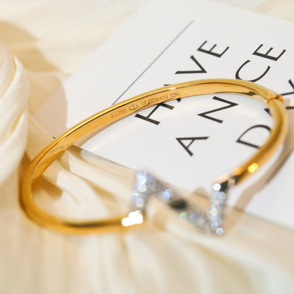 [Novalux]VOLTE UPSITE DOWN GOLD DIAMOND BRACELET