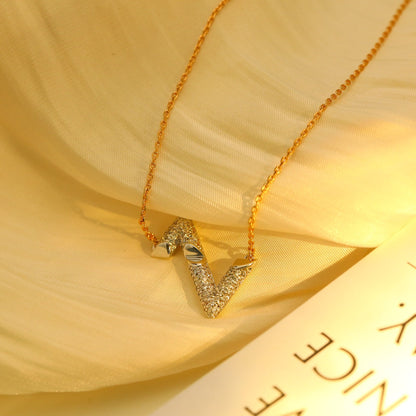 [Novalux]VOLT SILVER DIAMOND PEDANT NECKLACE