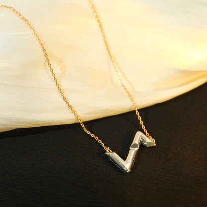 [Novalux]VOLT SILVER DIAMOND PEDANT NECKLACE