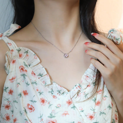 [Novalux]SUN PEDANT ROSE GOLD 1 DIAMOND NECKLACE