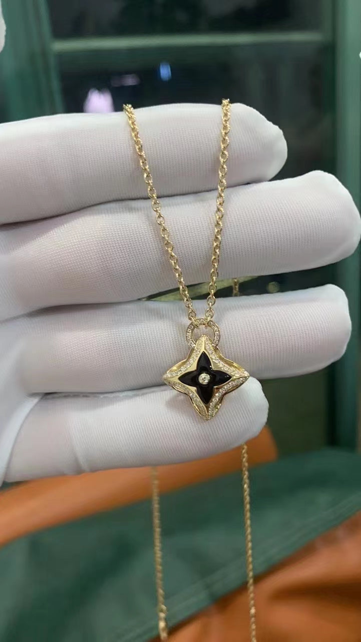 [Novalux]STAR PEDANT ROSE GOLD DIAMOND NECKLACE