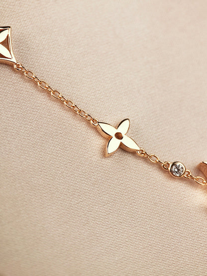 [Novalux]STAR AND SUN 7 MOTIFS GOLD BRACELET