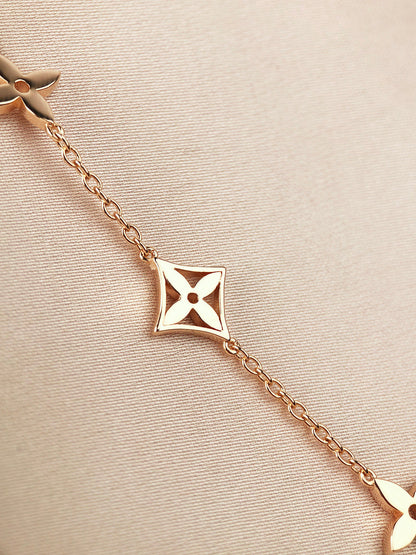 [Novalux]STAR AND SUN 7 MOTIFS GOLD BRACELET