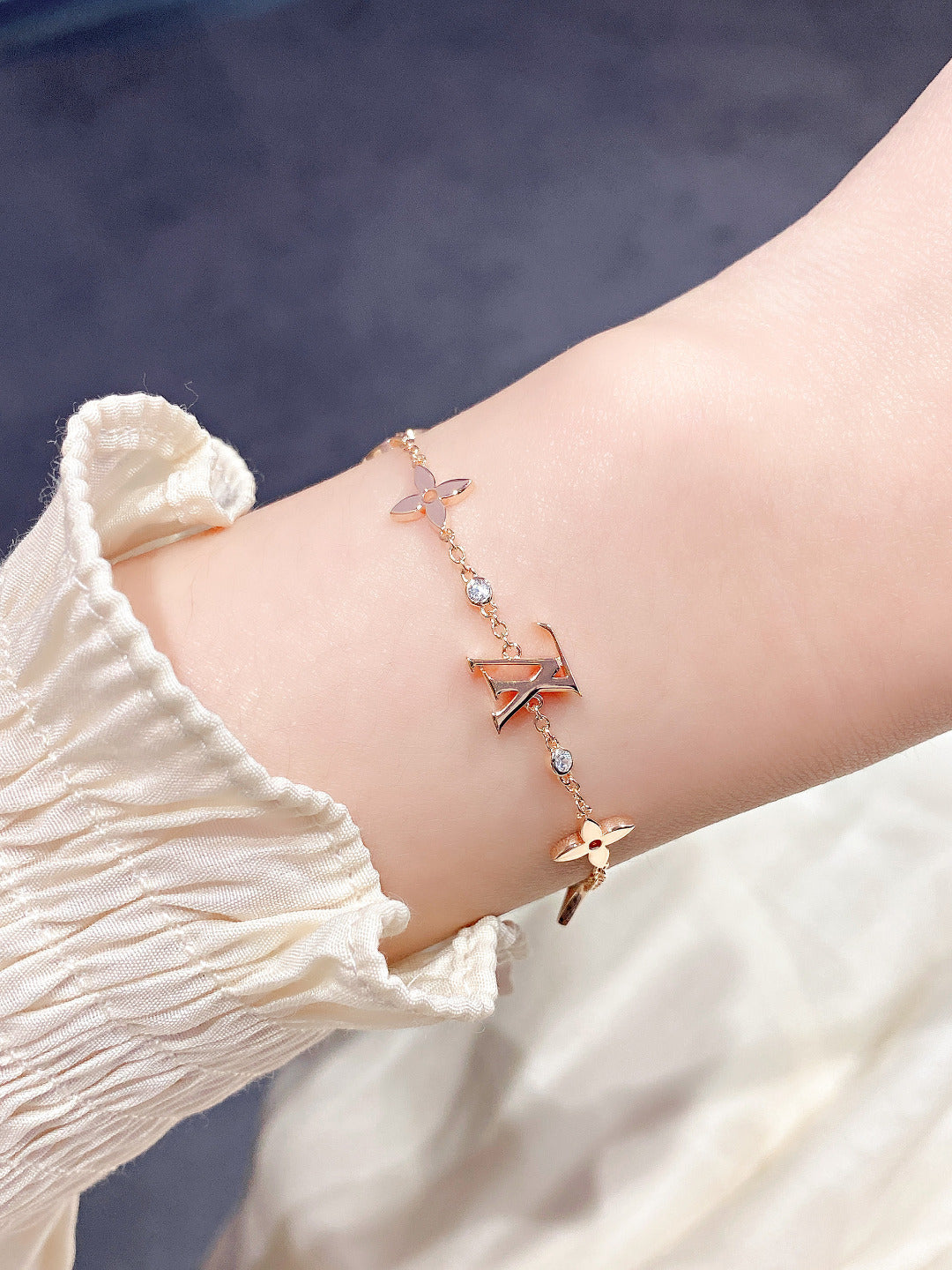 [Novalux]STAR AND SUN 7 MOTIFS GOLD BRACELET