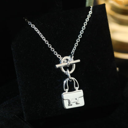 [Novalux]POP H PEDANT SILVER NECKLACE