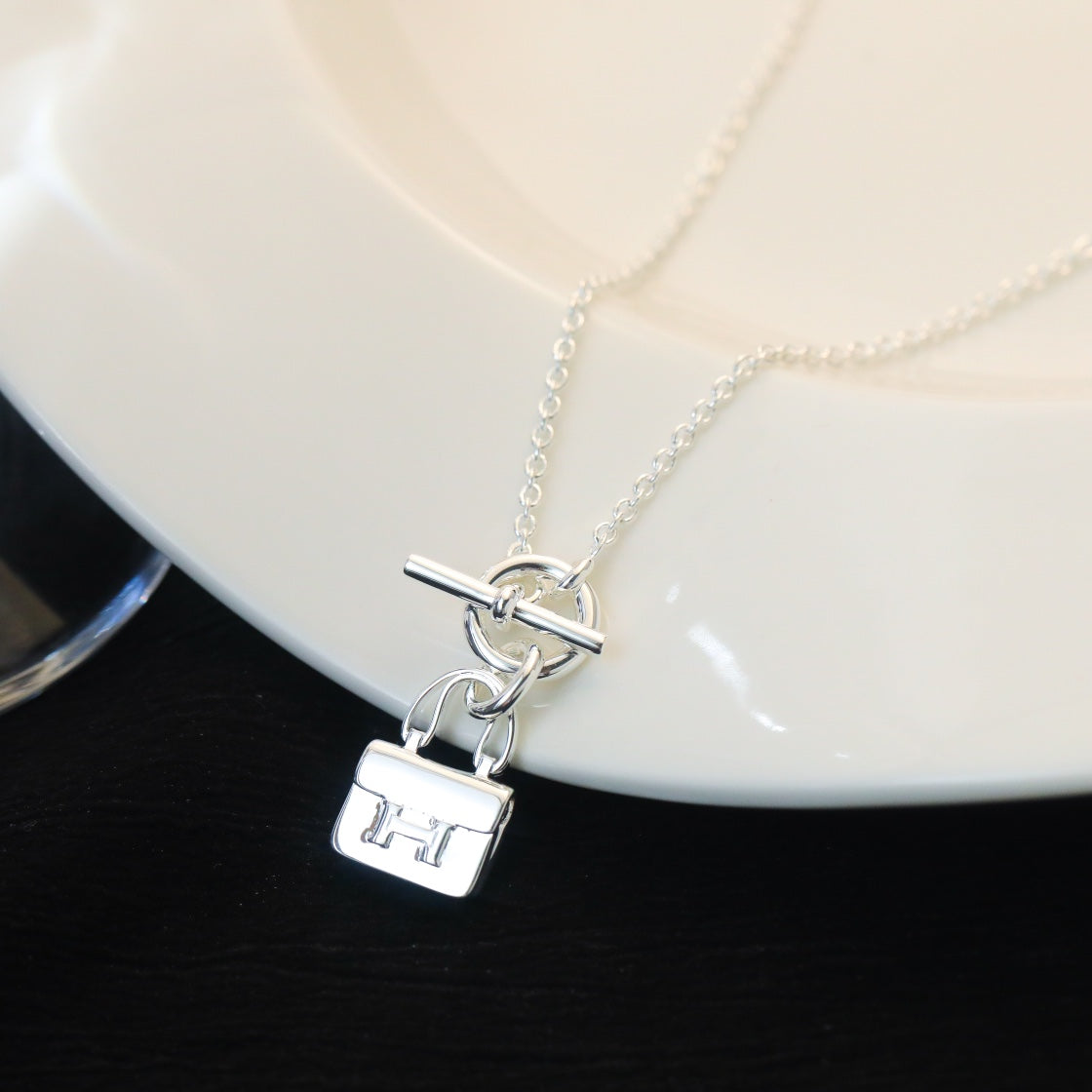 [Novalux]POP H PEDANT SILVER NECKLACE