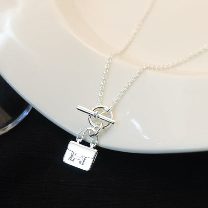 [Novalux]POP H PEDANT SILVER NECKLACE