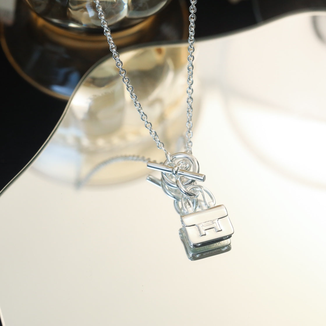 [Novalux]POP H PEDANT SILVER NECKLACE