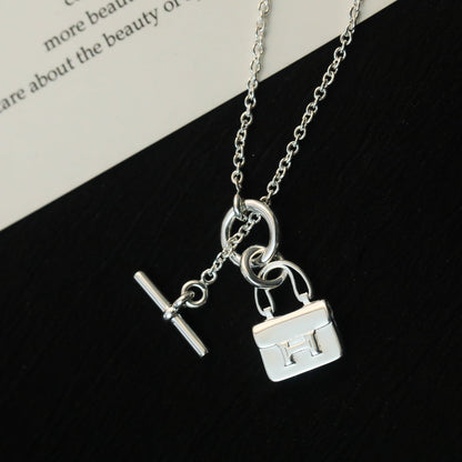 [Novalux]POP H PEDANT SILVER NECKLACE
