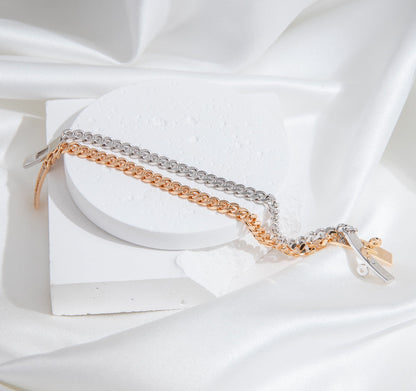 [Novalux]KELLY CHAIN SILVER DIAMOND BRACELET