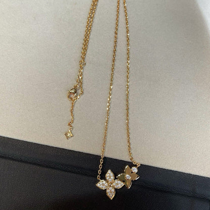 [Novalux]STAR BLOSSOM NECKLACE ROSE GOLD DIAMONDS