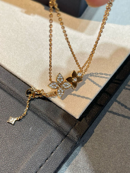 [Novalux]STAR BLOSSOM NECKLACE ROSE GOLD DIAMONDS