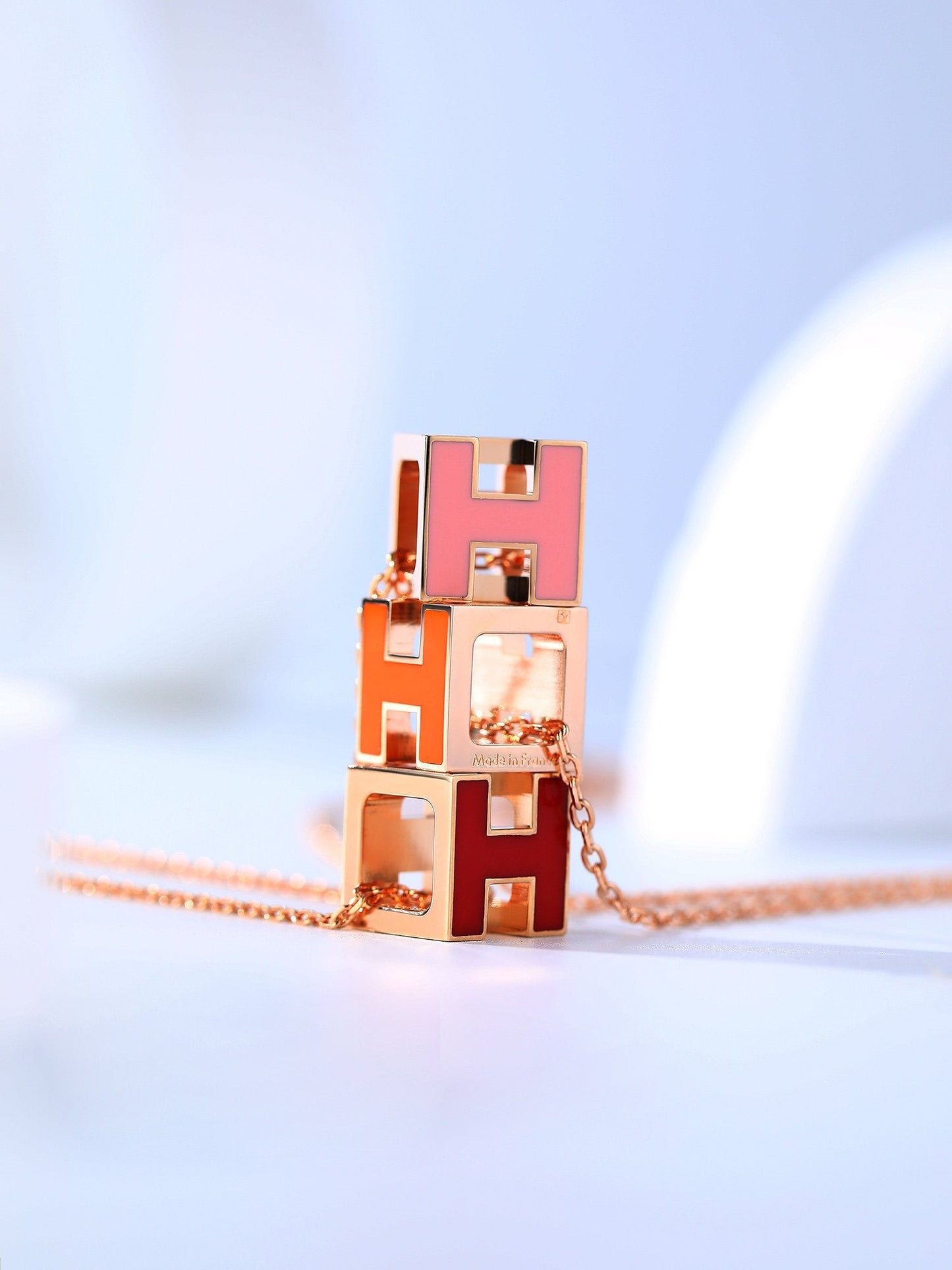 [Novalux]H CAGE ROSE GOLD NECKLACE