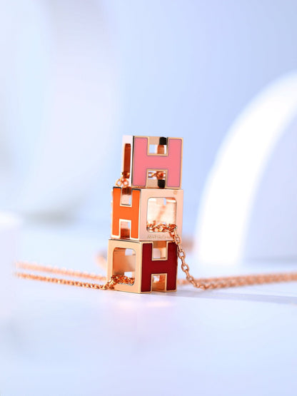 [Novalux]H CAGE ROSE GOLD NECKLACE