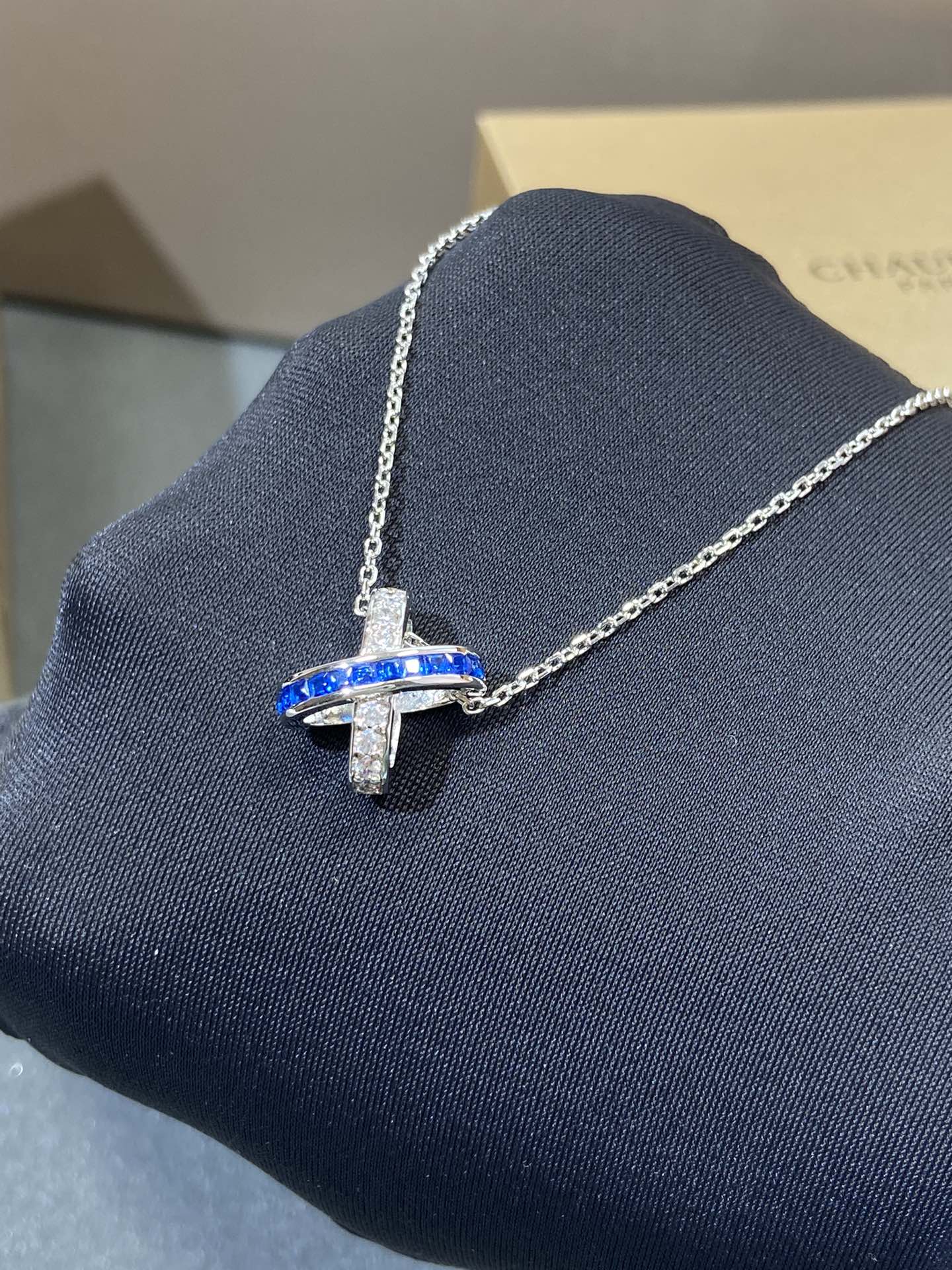 [Novalux]LIENS DIAMOND SILVER NECKLACE