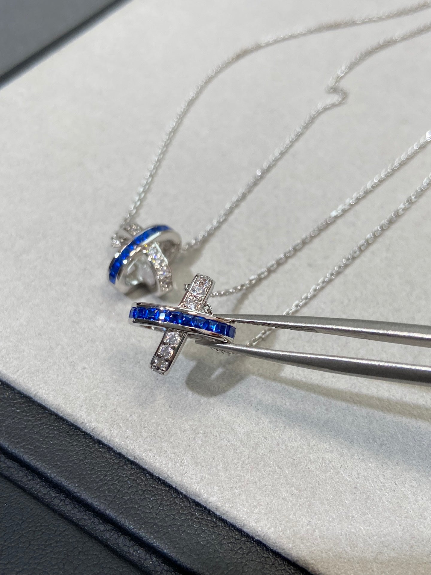 [Novalux]LIENS DIAMOND SILVER NECKLACE