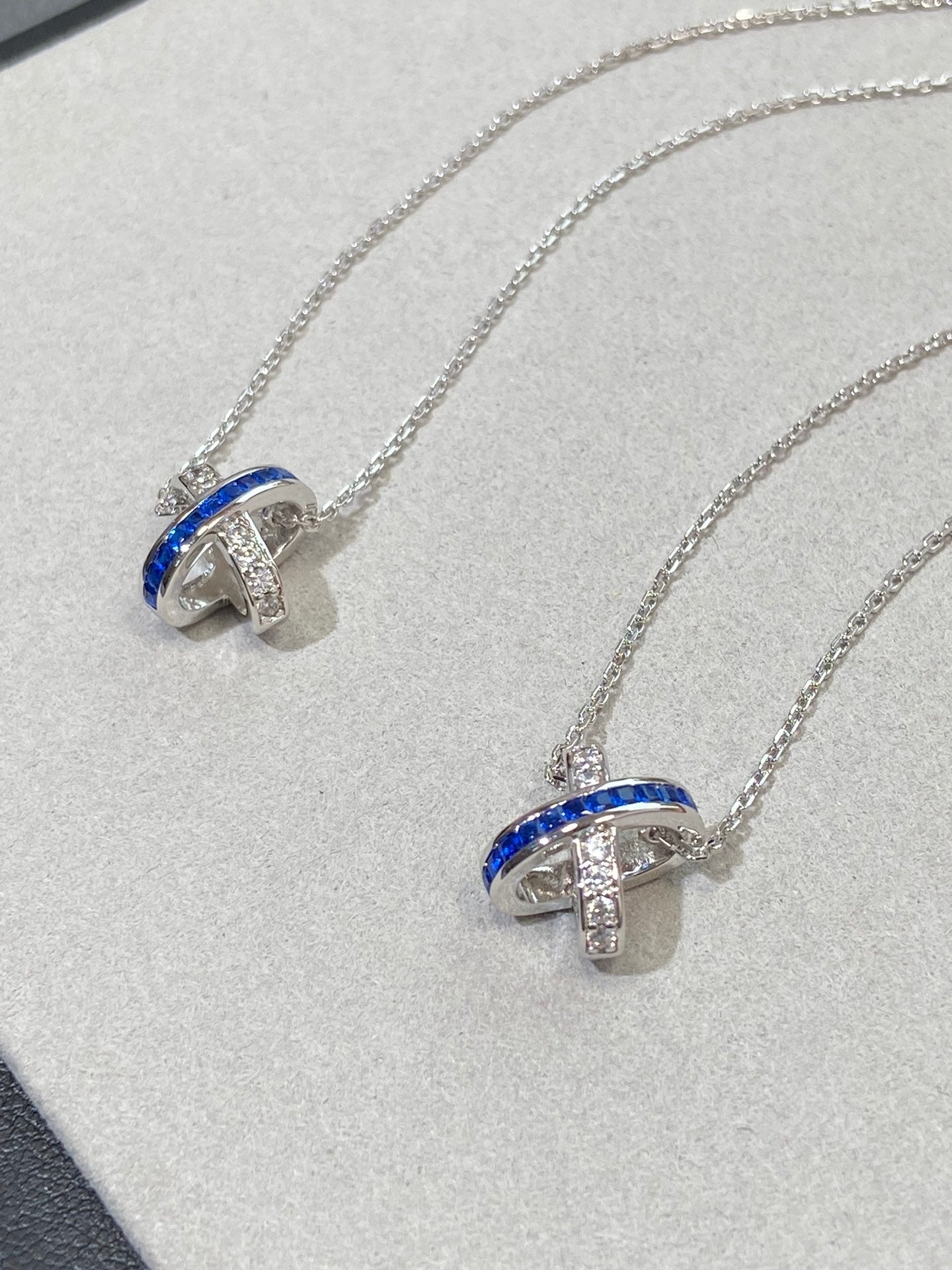 [Novalux]LIENS DIAMOND SILVER NECKLACE