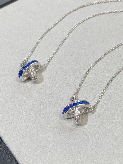 [Novalux]LIENS DIAMOND SILVER NECKLACE