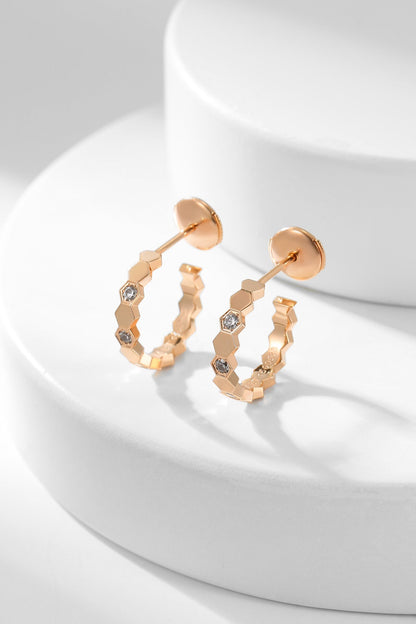 [Novalux]BEE LOVE DIAMOND HOOP EARRINGS