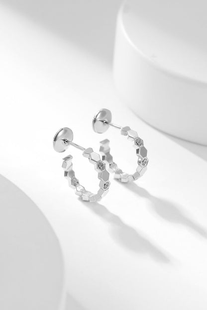 [Novalux]BEE LOVE DIAMOND HOOP EARRINGS