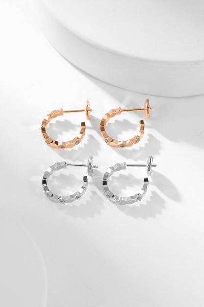 [Novalux]BEE LOVE DIAMOND HOOP EARRINGS