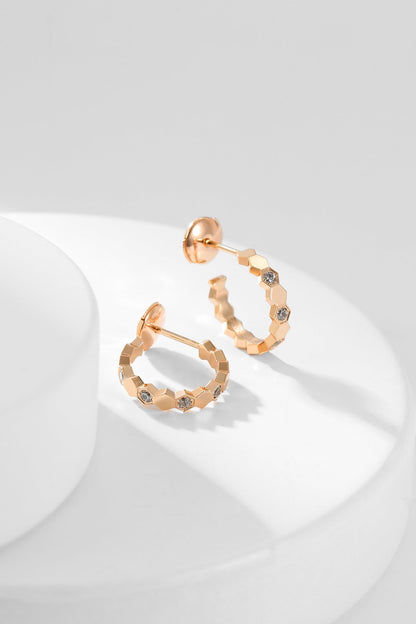 [Novalux]BEE LOVE DIAMOND HOOP EARRINGS