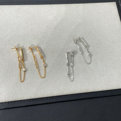 [Novalux]CHAINE CHAOS DIAMOND DROP EARRINGS