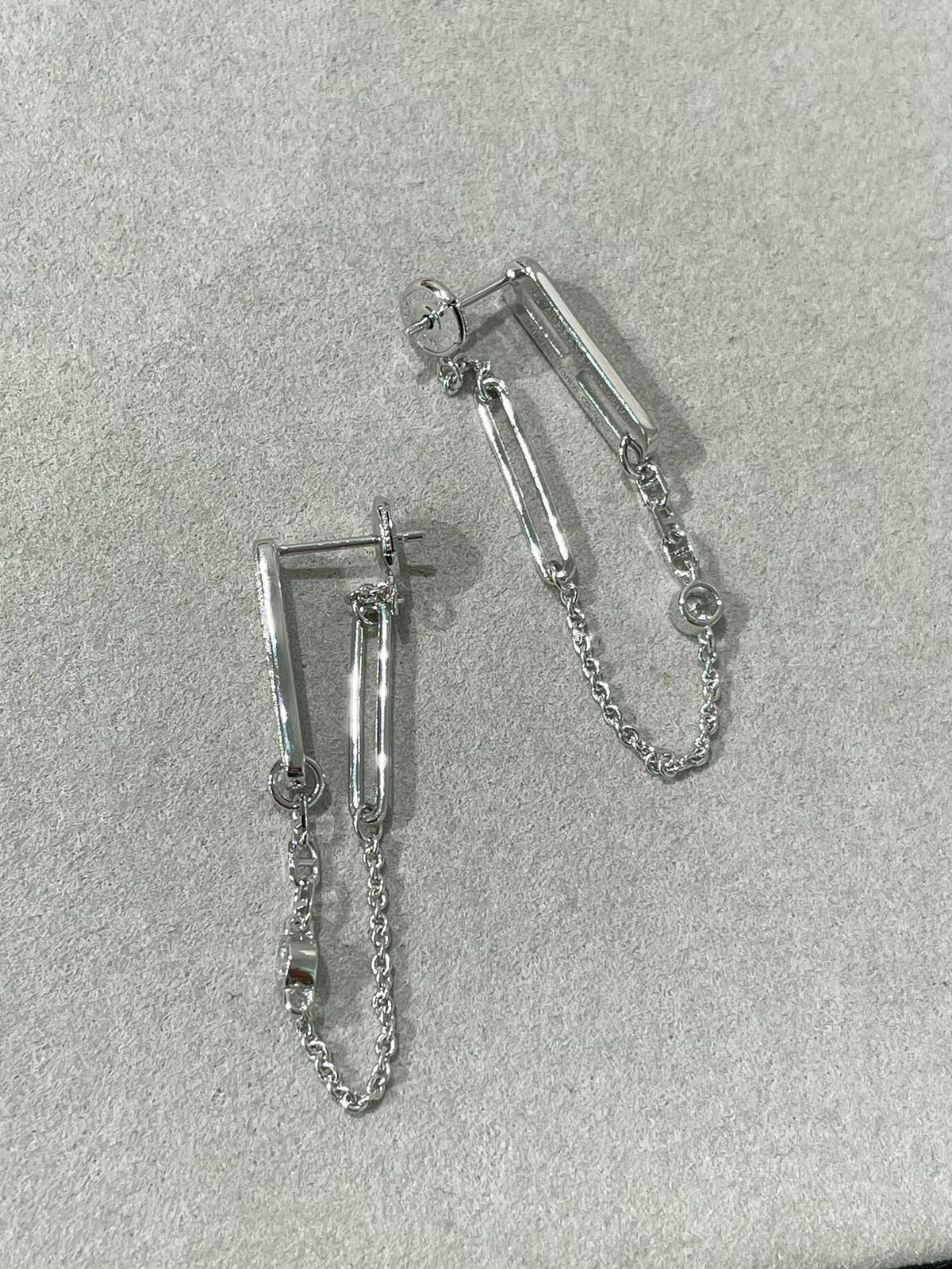 [Novalux]CHAINE CHAOS DIAMOND DROP EARRINGS