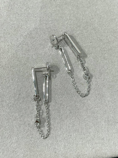 [Novalux]CHAINE CHAOS DIAMOND DROP EARRINGS