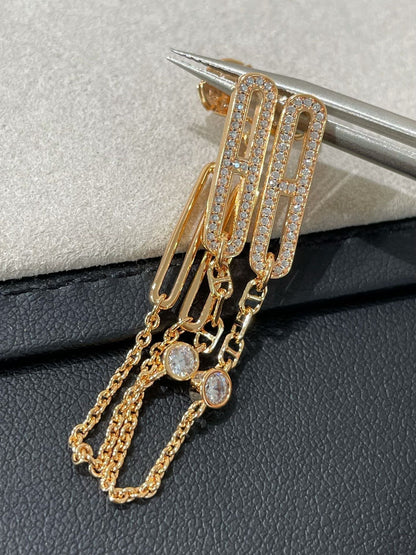 [Novalux]CHAINE CHAOS DIAMOND DROP EARRINGS