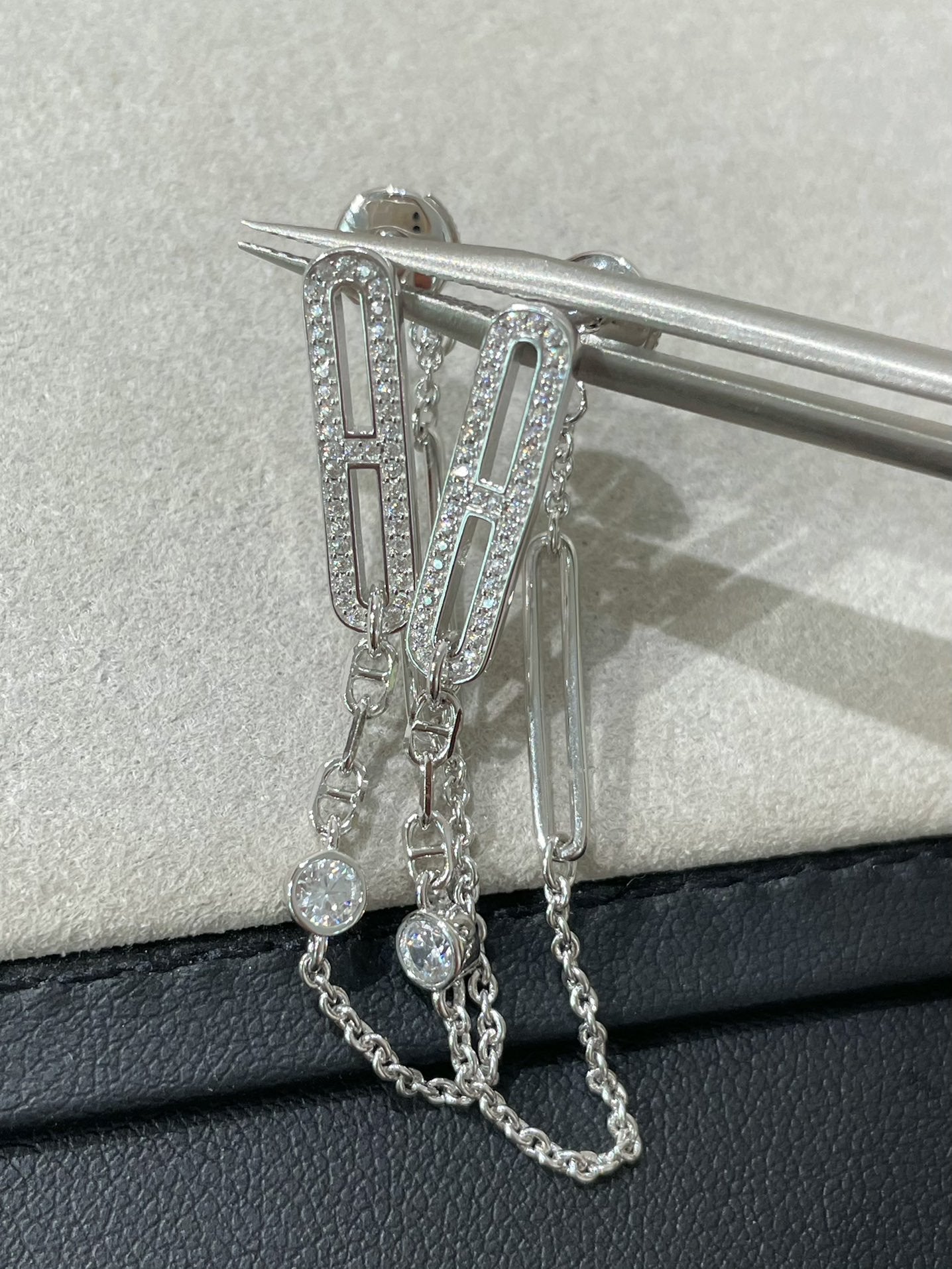 [Novalux]CHAINE CHAOS DIAMOND DROP EARRINGS