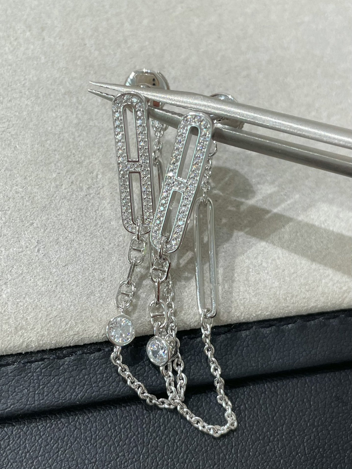 [Novalux]CHAINE CHAOS DIAMOND DROP EARRINGS