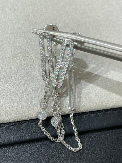 [Novalux]CHAINE CHAOS DIAMOND DROP EARRINGS