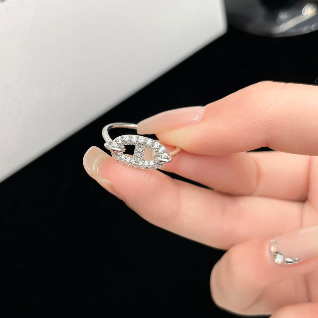 [Novalux]RONDE SMALL SILVER DIAMOND RING